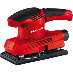 Einhell TC-OS 1520 rezgőcsiszoló: Piros elektromos csiszoló porelszívással és tépőzárral.