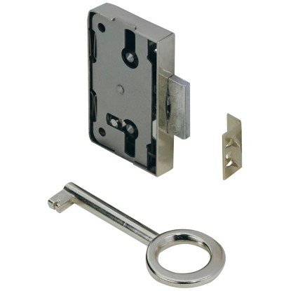Hettich hornyolt tollas kulcsos felcsavarozható zár 60 mm x 53 mm x 8,7 mm nikke