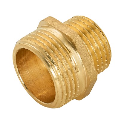 OBI menetes szűkítő karmantyú, 33,3 mm (R 1) x 41,9 mm (Rp 1 1/4) krómozott sárg