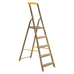 Alve egyoldalas lépcső polccal, sárga