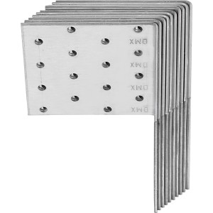 10 db horganyzott sarokvas 80x80x80 mm fa szerkezetekhez.