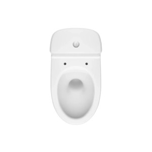 Fehér t.b.t. WC szett felülről, minimalista design.