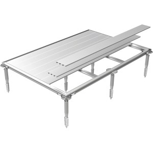 Biohort Smartbase Plus GS 190 alumínium szerszámtároló alap csavarokkal.