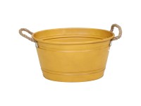 M Collections Beat Oval Rope cink kád 25 cm x 42 cm x 64 cm Sárga