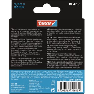 Tesa Ultra Power Under Water javítószalag, 1,5 m x 50 mm, fekete. Ideális víz alatti javításokhoz.