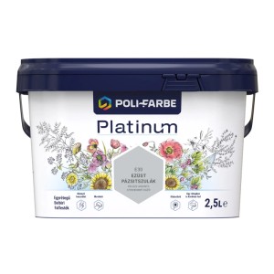 Poli - Farbe Platinum beltéri falfesték diszperziós Ezüst pázsitszulák 2,5 l
