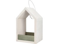 Fa madáretető 27 cm x 17 cm x 14 cm fehér-szürke