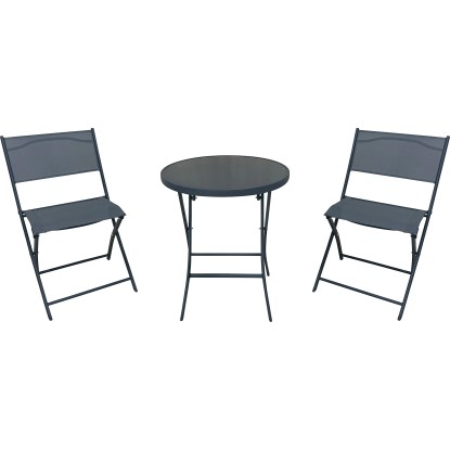 Erkélybútor garnitúra Rivadavia 3 - részes acél antracitszürke