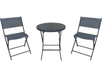 Erkélybútor garnitúra Rivadavia 3 - részes acél antracitszürke