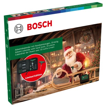 Bosch adventi naptárkészlet DIY kéziszerszámok 2024