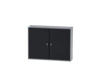 Küpper faliszekrény 2 ajtós 4 polccal 60 x 80 x 20 cm fekete-világosszürke Küpper faliszekrény 2 ajtós 4 polccal 60 x 80 x 20 cm fekete-világosszürke