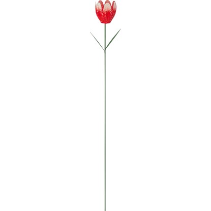 Tulipán leszúrható kerti dekoráció vas piros 95 cm x Ø 8 cm