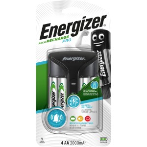 Energizer Pro töltő 4 db AA 2000 mAh akkumulátorral.