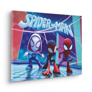 Komar vászonkép Spiderman Glowy Spideys mintával, 40x60cm, gyerekszobába.