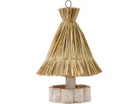 Madáretető kerek szalmatetős 19 cm x 30 cm