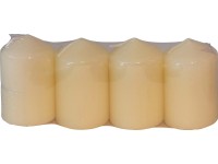 Tömbgyertya 4 darabos csomag 7,5 cm x 4,7 cm x 4,7 cm pezsgő színű