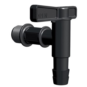 Fekete Waterform csap Woodcan és Aquacan esővízgyűjtőkhöz.