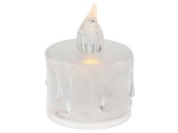 Dekorgyertya LED-del 3,6 cm átmérő x 5 cm átlátszó Dekorgyertya LED-del 3,6 cm átmérő x 5 cm átlátszó