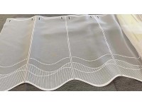 Vitrzásfüggöny V/4917 45 cm magas törtfehér méteráru