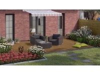 Teraszpadló bordázott nyomás alatt impregnált 14,4 cm x 2,7 cm x 200 cm