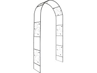 Rózsaív fém levélmintás 228 cm fekete Rózsaív fém levélmintás 228 cm fekete