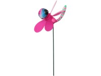Szitakötő földbe szúrható dísz szélkerékkel 47 cm