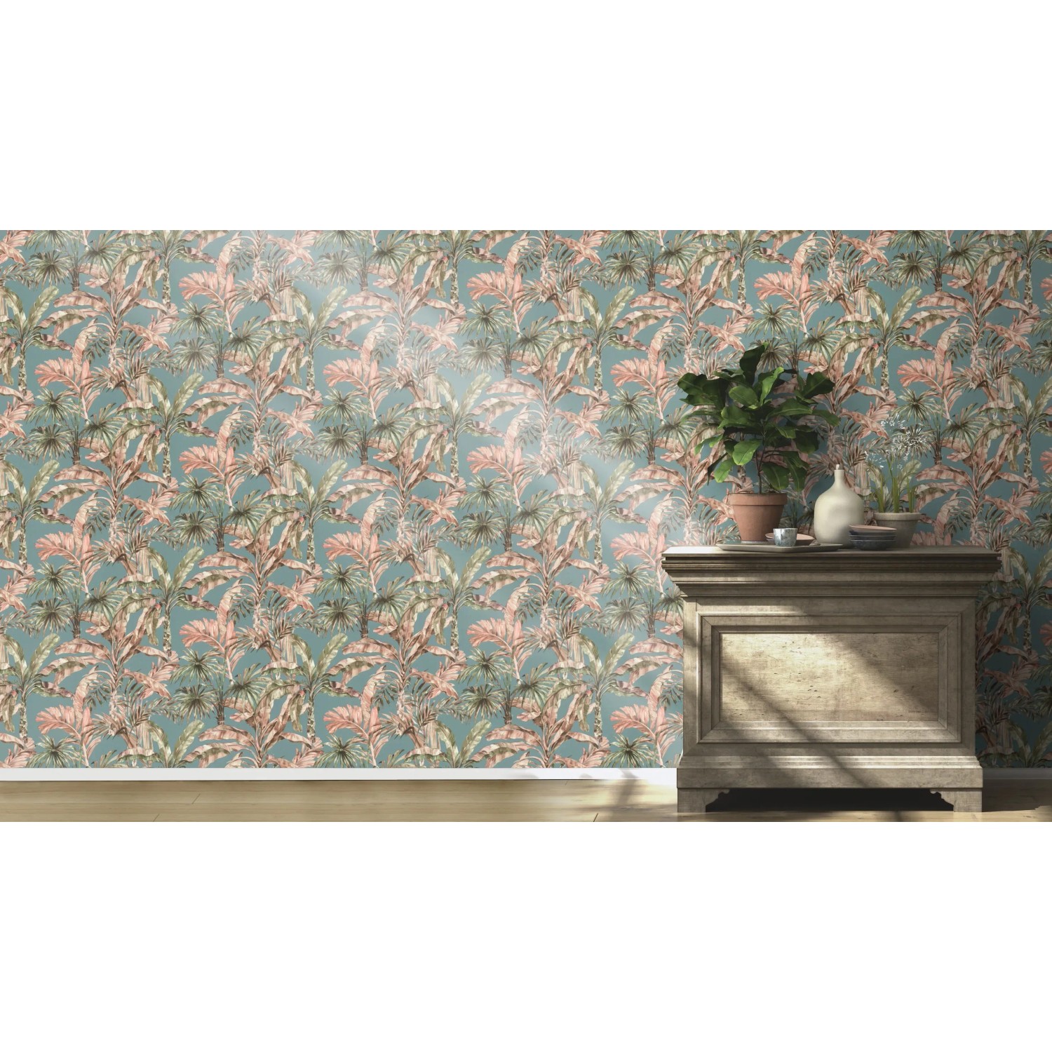 PALMBOMEN BEHANG | Botanisch - creme beige rood - A.S. Création Geo PALMBOMEN BEHANG | Botanisch - creme beige rood - A.S. Création Geo