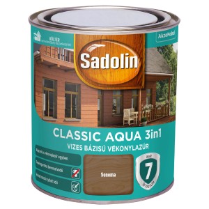Sadolin Classic Aqua 3in1 favédő lazúr, Sonoma szín. Kültéri fa lazúr.