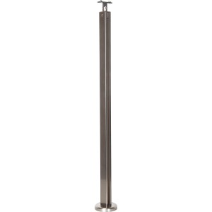 Alumínium korláttartó oszlop, 940 mm magas, felülről szerelhető.