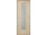 Karpat üvegbetétes kőris beltéri dekorfóliás MDF ajtó 7 cm-es blokk tokkal 88 cm
