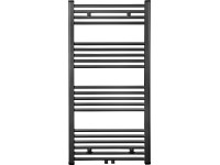 Törölközőszárító radiátor Koblenz 60 x 120 cm fekete matt