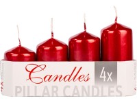 Adventi gyertya lépcsős négy darabos piros színben Adventi gyertya lépcsős négy darabos piros színben