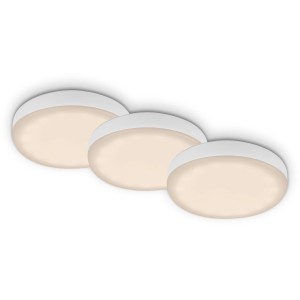 Briloner LED süllyesztett lámpa Plat 3 darabos készlet, fehér, meleg fehér, Ø 7,5 cm. Ideális süllyesztett spotlámpaként.