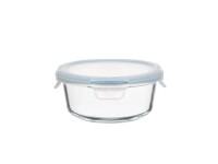 TOO KT-89 üveg 650 ml-es hőálló kerek ételtároló csatolható műanyag tetővel