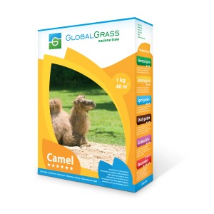 t.b.t. Camel fűmag csomag, teve mintával, 40 m² gyepfelületre alkalmas.