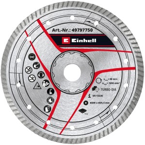 Einhell gyémánt vágótárcsa, 200 mm, sarokcsiszolókhoz és csempevágókhoz.