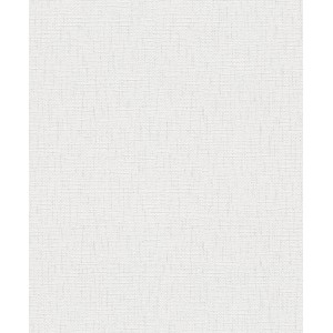Fehér dekoratív tapéta finom textil struktúrával.