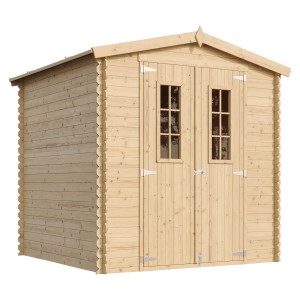 Timbela fa kerti ház M343C ablakokkal, 3,53 m², kezeletlen, padló nélkül.
