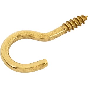 Ívelt sárgaréz csavaros kampó átmérő 3 x 40 mm 6 db