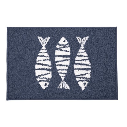 Kleine Wolke fürdőszobai Fish szőnyeg 50 cm x 60 cm tengerkék
