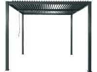 Floraworld pergola lamellás lapostetővel 3 m x 3 m antracit Floraworld pergola lamellás lapostetővel 3 m x 3 m antracit