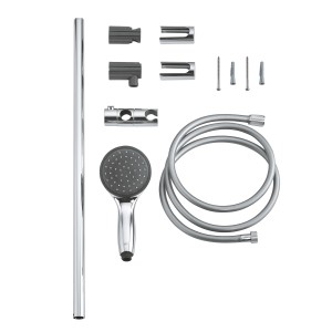 Grohe QuickFix Vitalio Start 100 zuhanyszett 2 funkciós, kézi zuhannyal, tömlővel és rúddal.