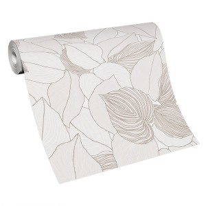 Erismann vlies tapéta Collage Natural Symphony, 10,05x0,53 m, taupe színű, levél mintával.