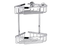 tesa ALUXX dupla sarok zuhanykosár krómozott alumínium ragasztós rögzítésű