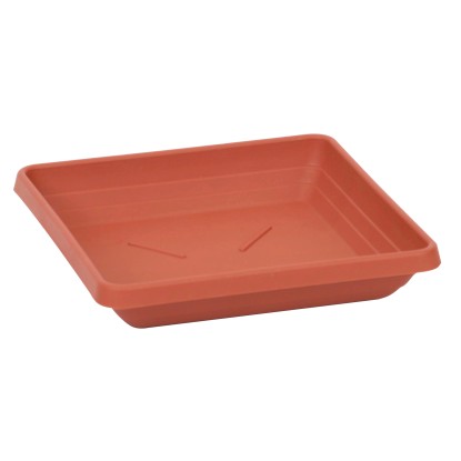 Cserépalátét Lotus szögletes 16 cm x 16 cm terrakotta