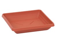 Cserépalátét Lotus szögletes 14 cm x 14 cm terrakotta