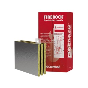 FIRE ROCK ásványgyapot szigetelőlapok kémény szigeteléshez, az anyagrétegek részletes nézete.