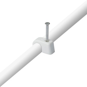 Fehér expressz bilincs szögkel kábelrögzítéshez (Ø 7-11mm), 40 db-os csomag.