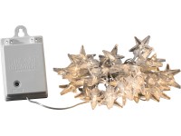 Konstsmide LED csillagos fényfüzér 3,9 m melegfehér elemes időzíthető Konstsmide LED csillagos fényfüzér 3,9 m melegfehér elemes időzíthető