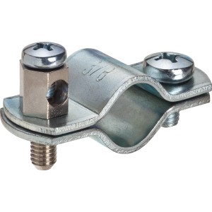 Horganyzott földelő bilincs, ezüst, 15-18 mm (3/8), elektromos szerelésekhez.
